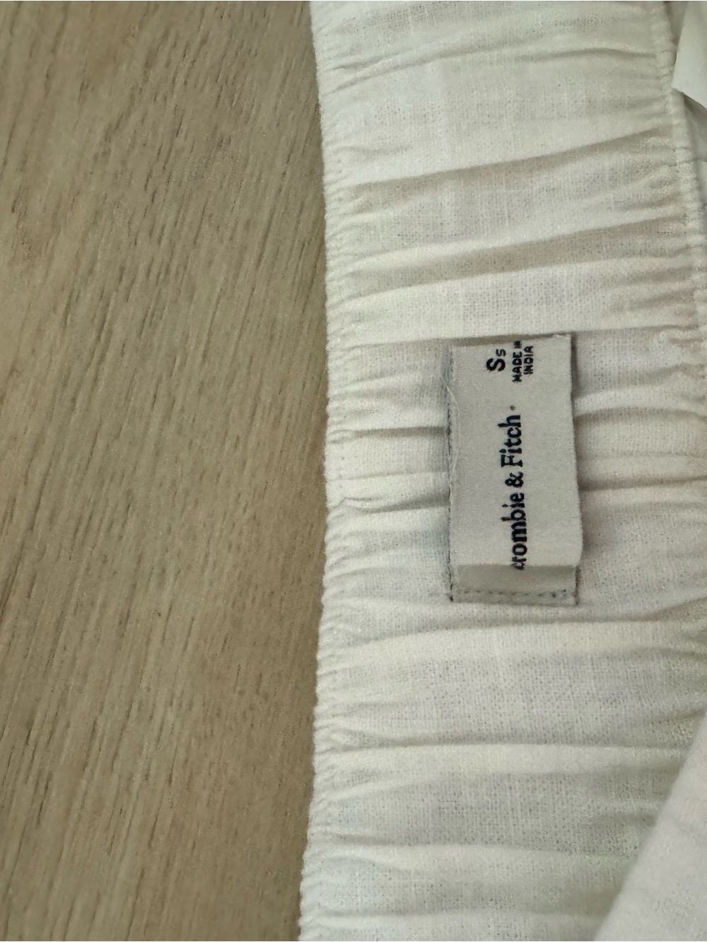 Abercrombie & Fitch White Elastic Waist Linen pants - Picture 2 of 4